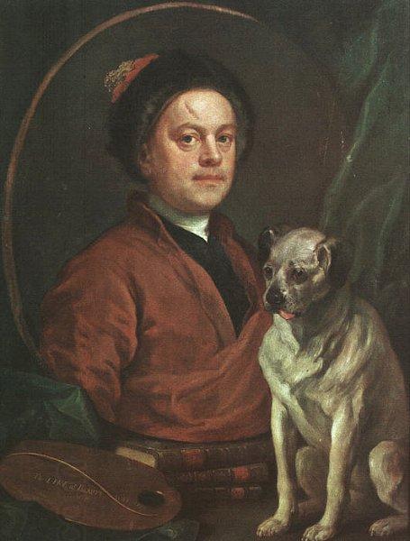William Hogarth The Painter and his Pug oil painting picture